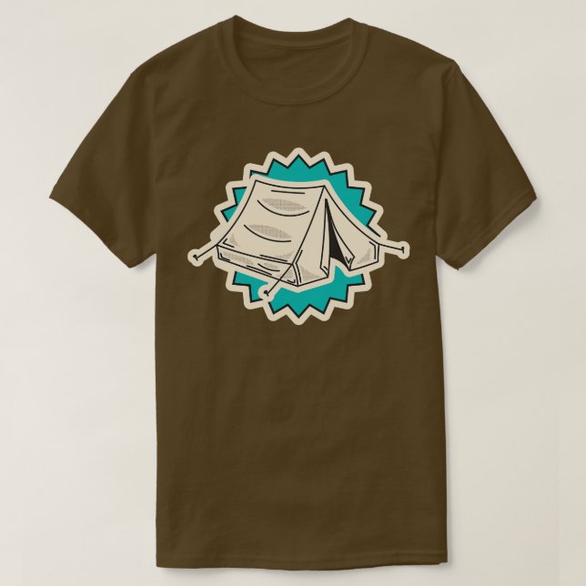 Camping Tent Vacations  T-Shirt (Design Front)