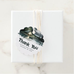 Camping Tent Wild Nature Scene Cute Thank You Favour Tags