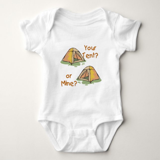 Camping Tents Baby Bodysuit (Front)