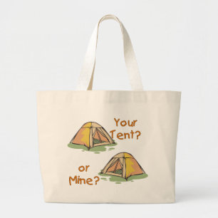 Camping Tents Large Tote Bag