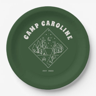 Camping Theme Bachelorette Party Paper Plate