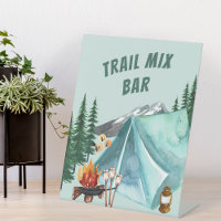 Camping Theme Editable Party Food Bar Station