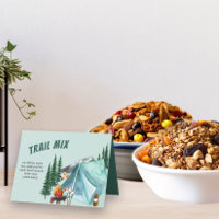 Camping Theme Editable Party Food Label Tent Sign