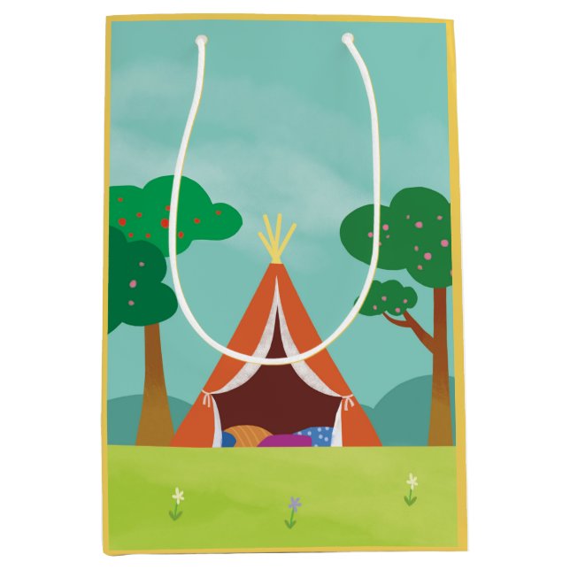 Camping Themed Birthday Goodie / Gift Bags (Front)