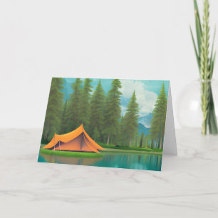 Camping Themed Happy Birthday for Him Card