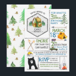 Camping Themed Party - Badges & Icons Invitation<br><div class="desc">Get out the camping gear and throw your kid an awesome birthday party! Welcome your guests to your special celebration with these fun and colourful invites. Great for a birthday party or baby shower with camp theme. Cute gender neutral party theme for a boy or girl. Perfect for that camping...</div>