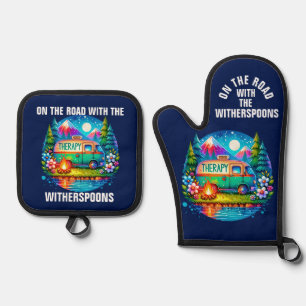 Camping Therapy  Oven Mitt & Pot Holder Set