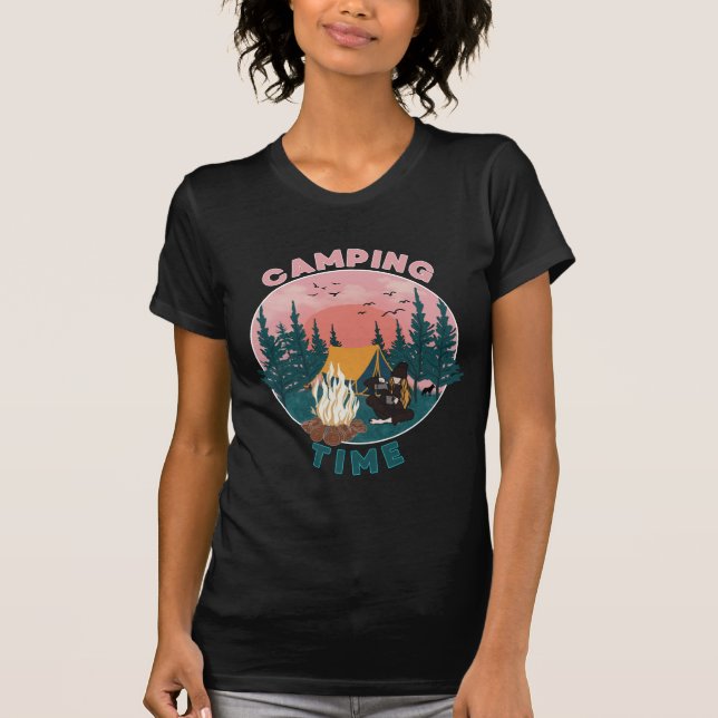 Camping Time Retro Style  T-Shirt (Front)