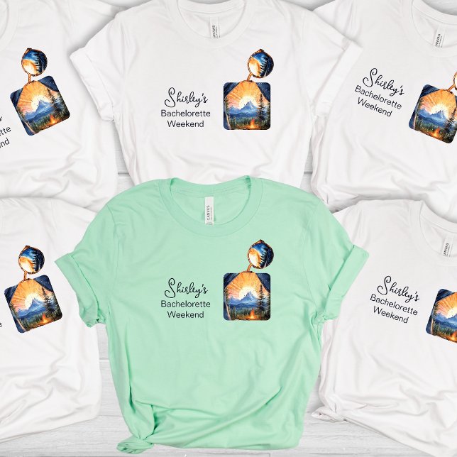 Camping Track Mountain Bachelorette Girls Weekend T-Shirt (Creator Uploaded)