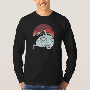 Camping Trailer Camper Van Hiking Sunny Hiker T-Shirt