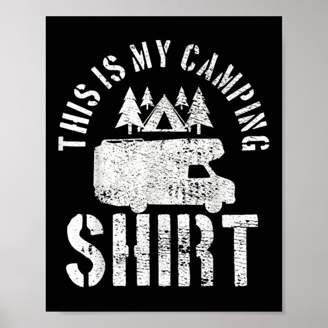 Camping Trailer Camper Van Mobile Home Caravan Mot Poster (Front)