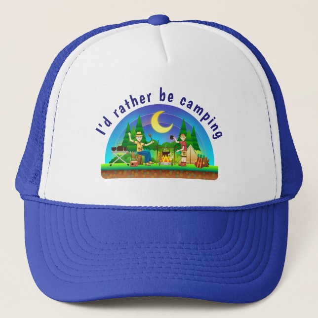 Camping Trucker Hat (Front)