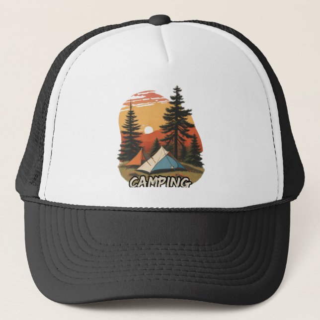 Camping Trucker Hat (Front)