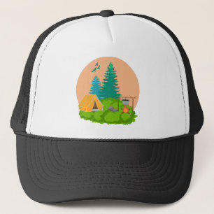 camping trucker hat