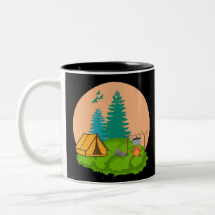 camping Two-Tone coffee mug