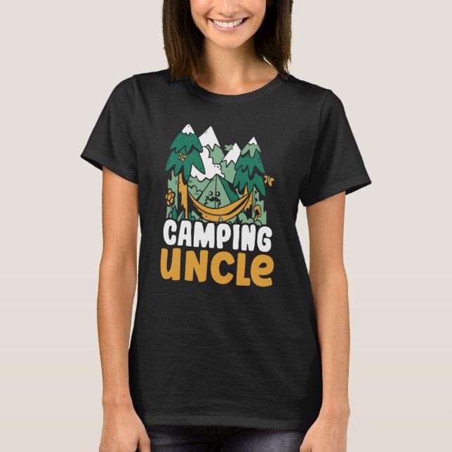 Camping Uncle Campsite Camper Hobby Camp T-Shirt (Front)