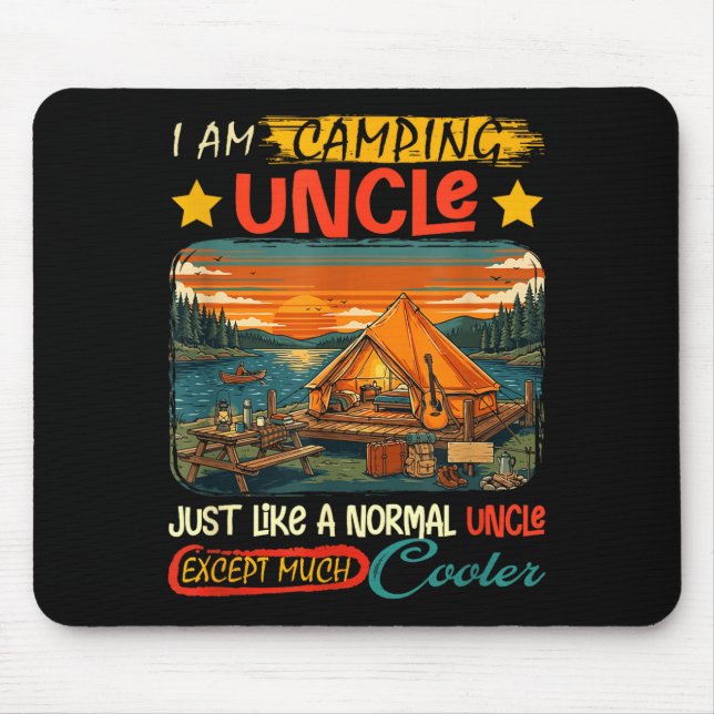 Camping uncle definition much cooler father's day mouse mat (Front)