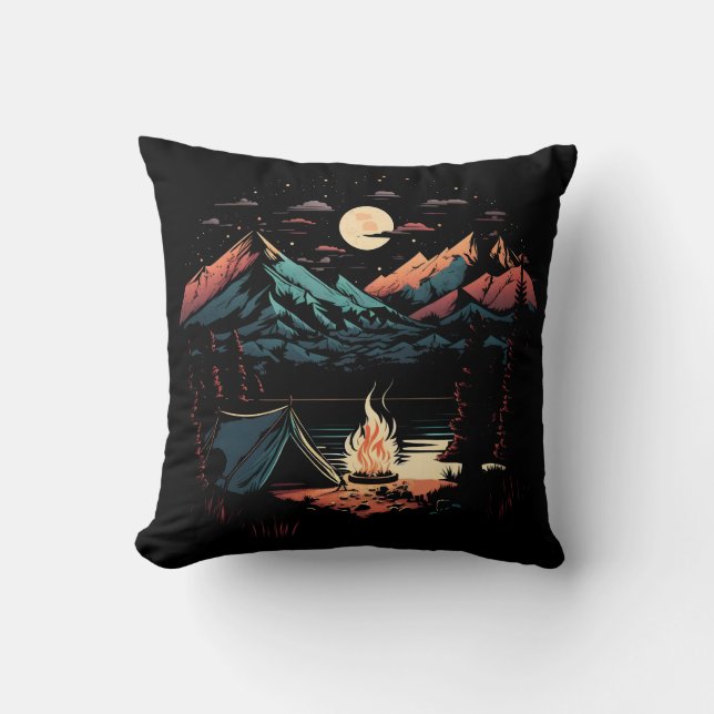 Camping Under The Moon Cushion (Front)