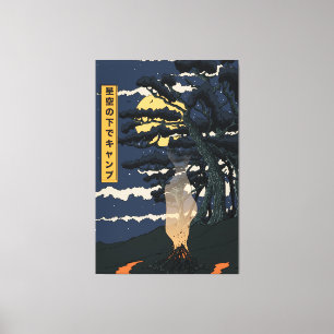 Camping Under The Stars Canvas Print