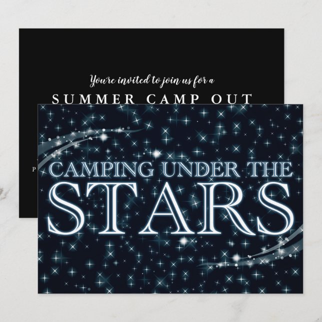 Camping Under the Stars Invitation (Front/Back)