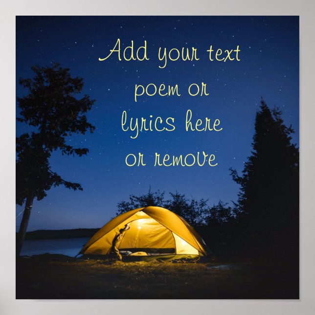 Camping Under The Stars Poster (Front)