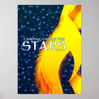 Camping Under the Stars Starshine and Campfire