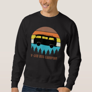 Camping V Dub Bus Sunset Retro Sweatshirt