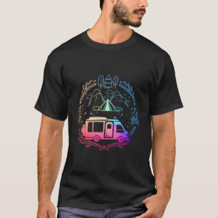 Camping Van Life Design Vanagon Van Bus Dipper Cam T-Shirt