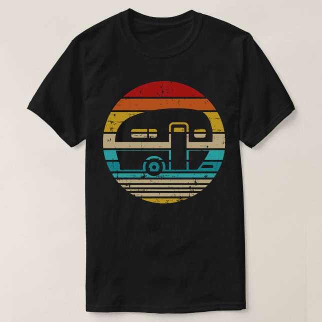 Camping vintage avan trailer T-Shirt (Design Front)