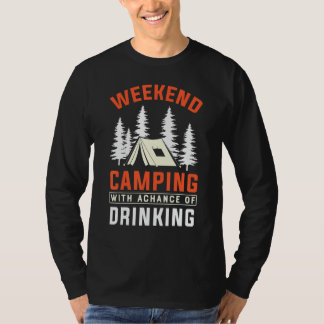 Camping & Vintage Hiking I Camping Drinking I Retr T-Shirt