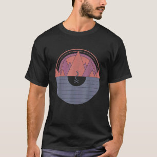 Camping Vintage Minimal Mountains Scout Camper Out T-Shirt