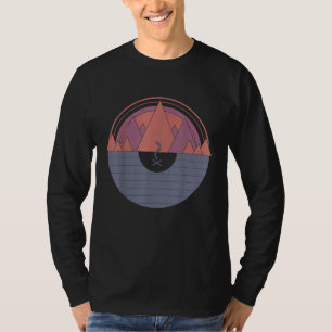 Camping Vintage Minimal Mountains Scout Camper Out T-Shirt
