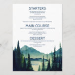 Camping Wedding Menu Cards<br><div class="desc">Who doesn't have fond memories of the warm days and nights spent among pine trees, and around the campfire? Campgrounds hearken to a simpler time, making us sentimental in the process. With delicious hot cocoa, cosy woven blankets and whimsical tents, what’s not to love? Add your custom wording to this...</div>