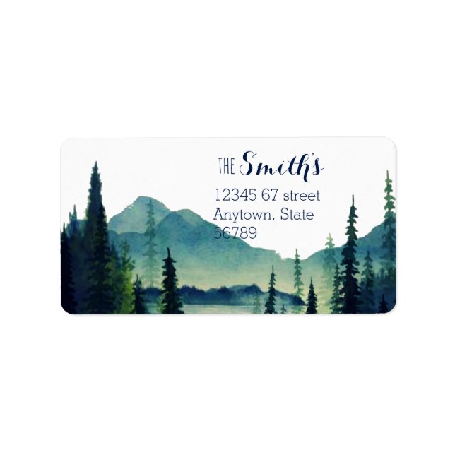 Camping Wedding Return Address Labels (Front)