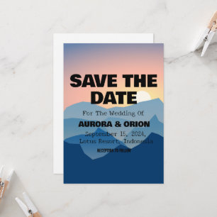 camping wedding save the date cards