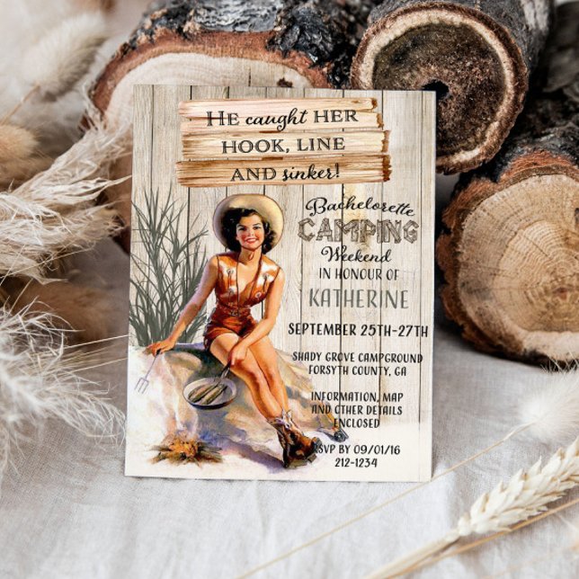 Camping Weekend Bachelorette Invitation (Creator Uploaded)