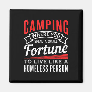 Camping - Where You Spend A Small Fortune To Live Magnet