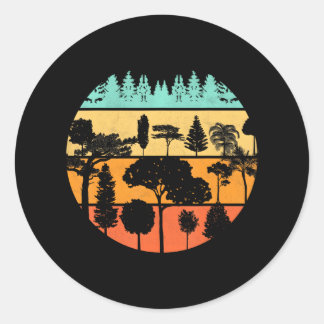 Camping Wildlife Camper Nature Lovers Forest Classic Round Sticker
