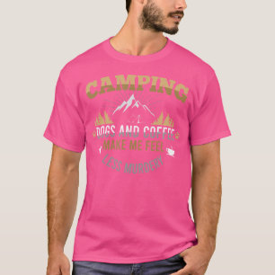 Camping With Dog And Coffee Is My Therapy Camper H T-Shirt