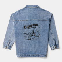 Camping with My Dog – Outdoor Denim Jacket