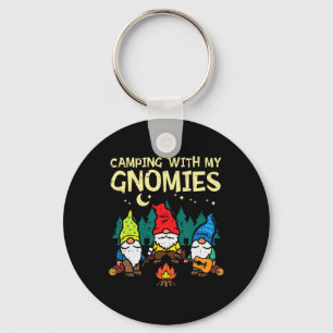 Camping With My Gnomies Funny Camper Gnomes Men Wo Key Ring
