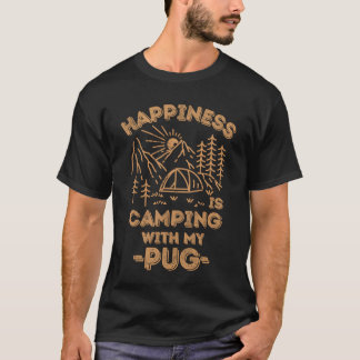 Camping with pug gift T-Shirt