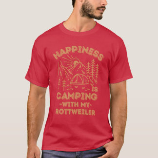 Camping with rottweiler friend T-Shirt