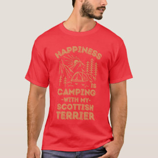 Camping with scottishterrier boy T-Shirt