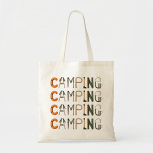 Camping Word Tote Bag