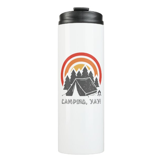 Camping, Yay! Thermal Tumbler (Front)