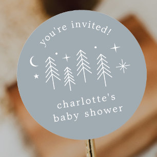 Camping You're Invited Classic Round Sticker