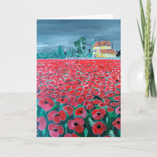 Campo de Amapolas Painting by Alfred Fox Card (Front)
