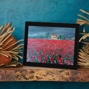 Campo de Amapolas Painting by Alfred Fox Plaque