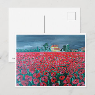 Campo de Amapolas Painting by Alfred Fox Postcard